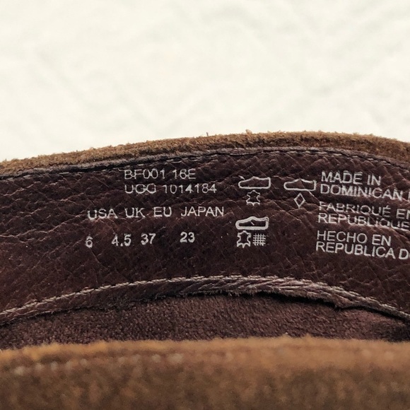 Ugg Wright Belted Bootie Brown Suede Womens Sz 6 - Picture 6 of 8